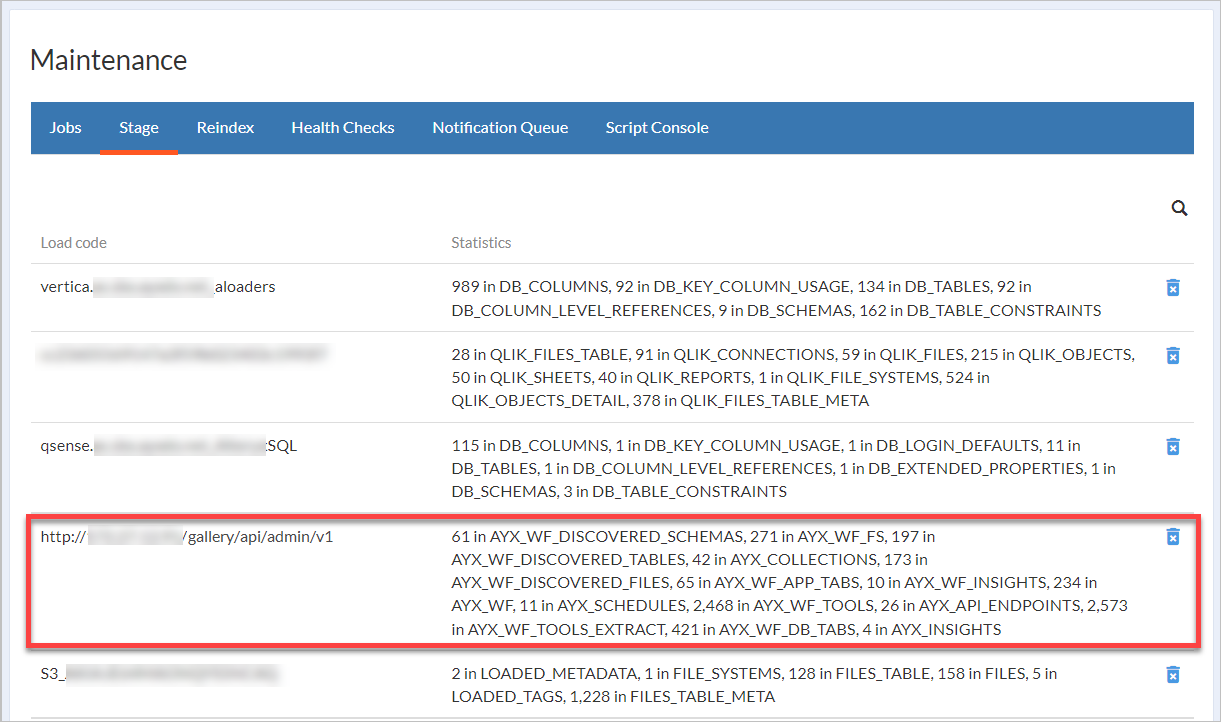 Screenshot showing the Admin Menu Maintenance Stage.