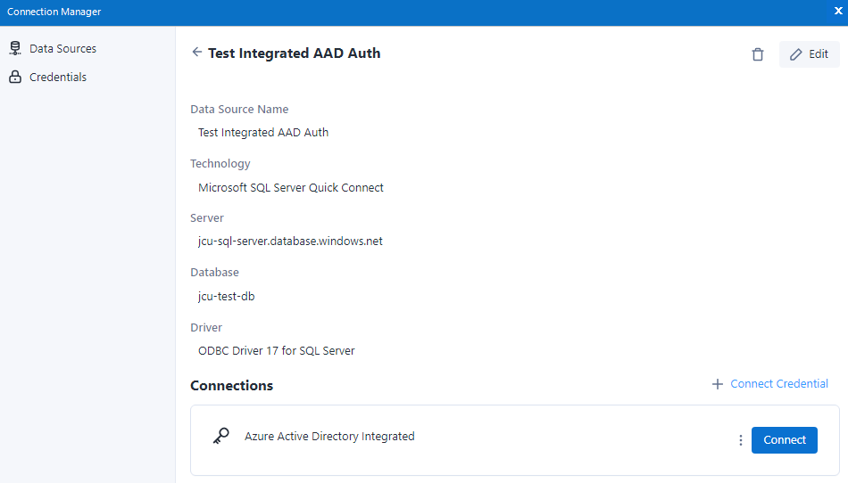 Connect Credentials