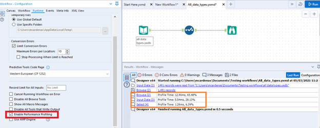 Performance Profiling in Designer