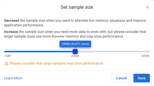 Set Sample Size