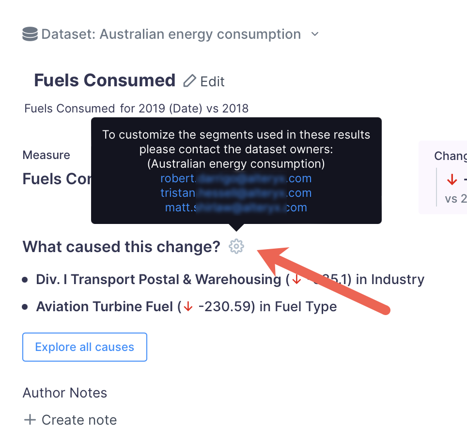 Request segment change