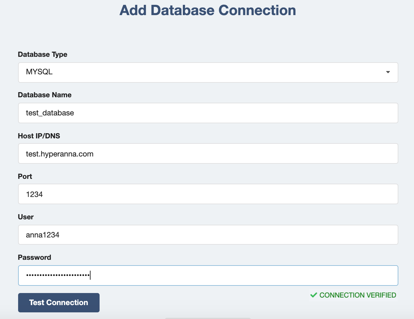 Add Database Connection